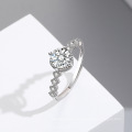 Ready to Ship High End Engagement Wedding Ring in 925 Silver Adjustable Ring